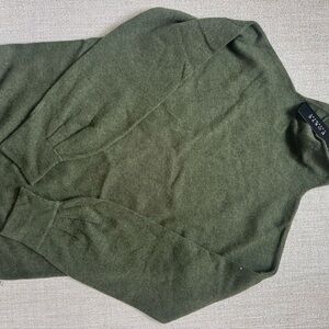 Forte Cashmere Forest Green Turtleneck Sweater